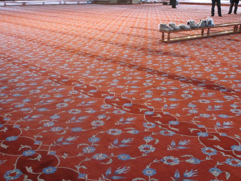 Istanbul blue mosque praying room