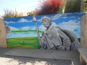 murales pellegrino santiago a Padron