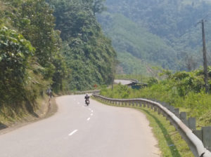 in moto per il Vietnam Centrale
