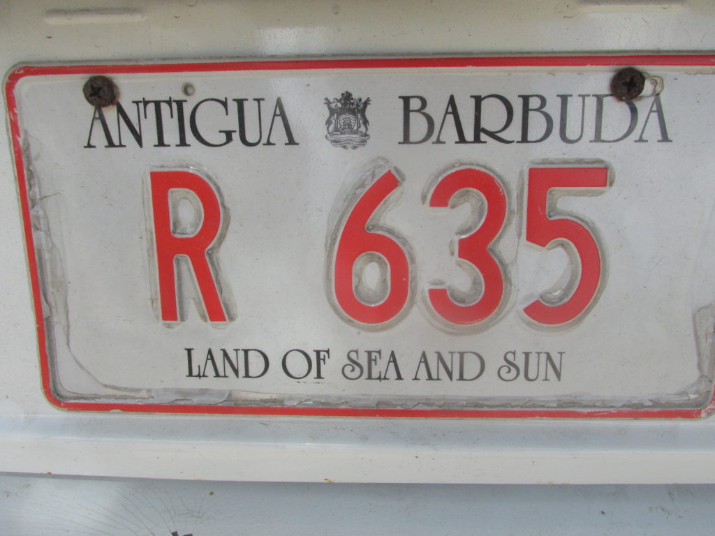 Antigua targa plate