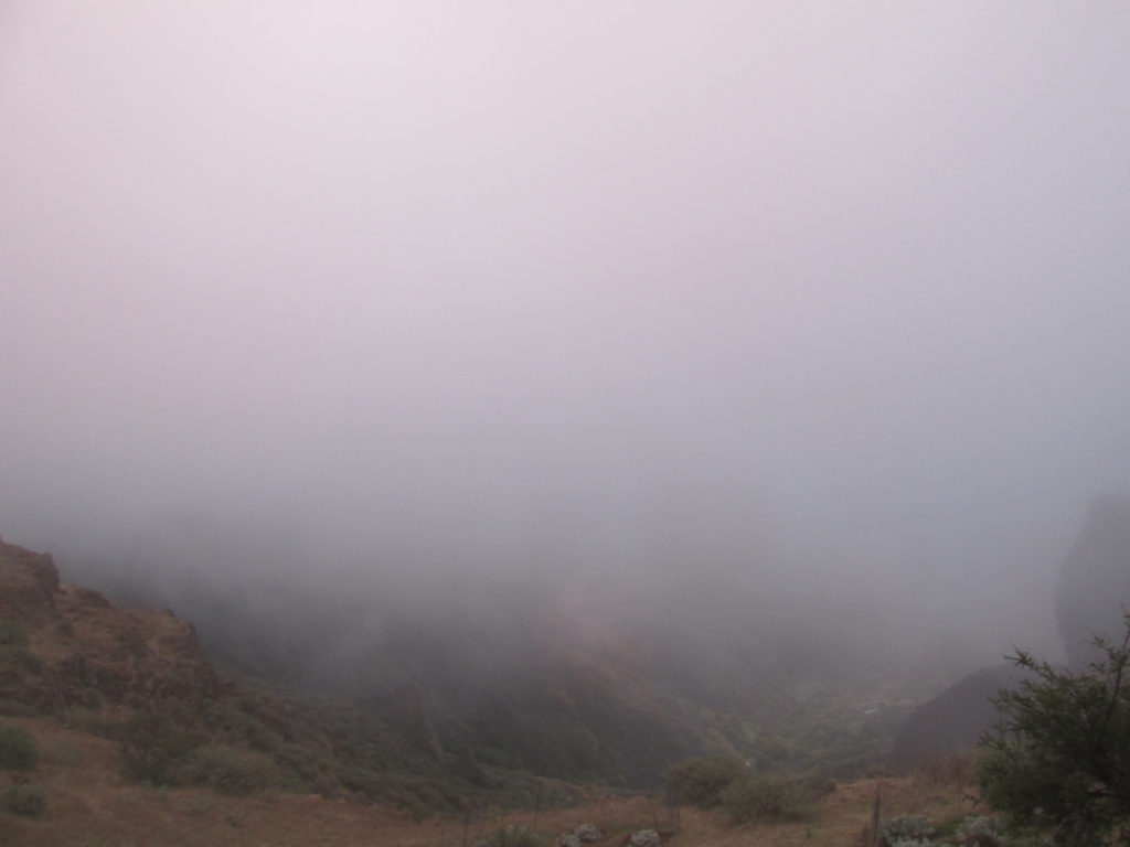 Cruz Tejeda, Gran Canaria nebbia
